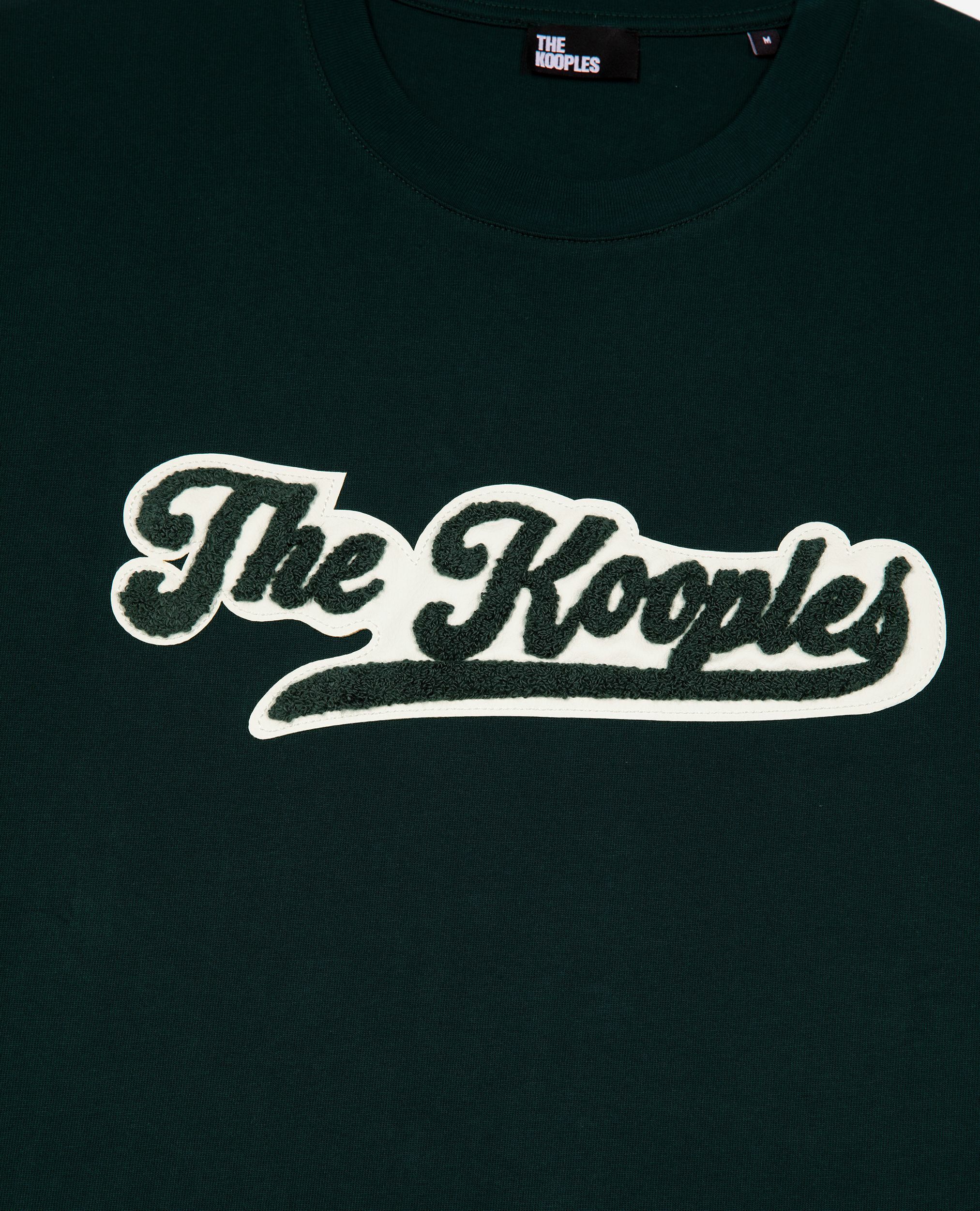 T-shirt with dark green patch, BOTTLE GREEN, hi-res image number null