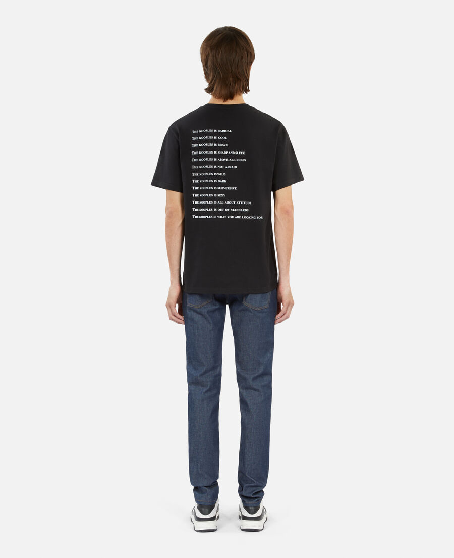 schwarzes t-shirt „what is“ für herren