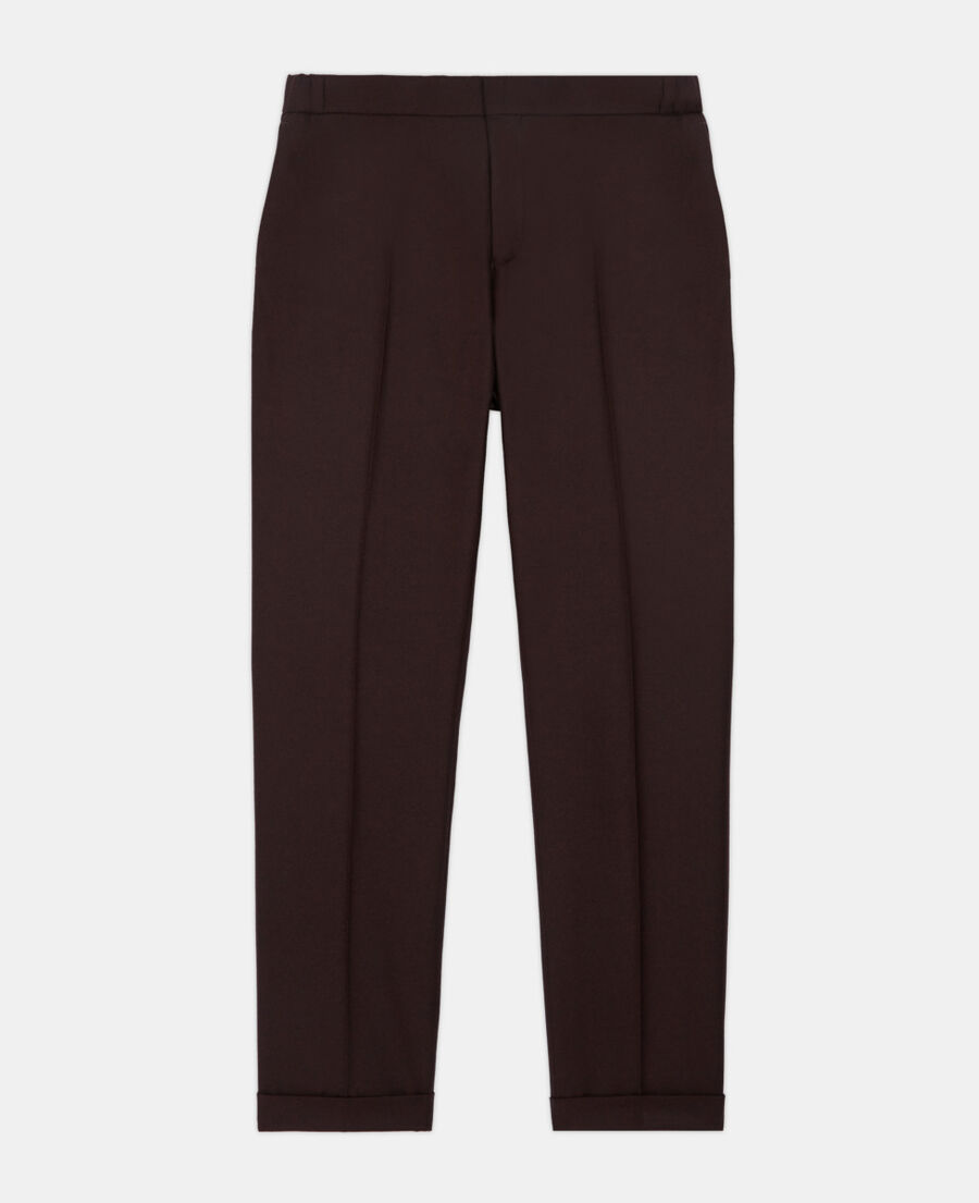 burgundy wool suit pants