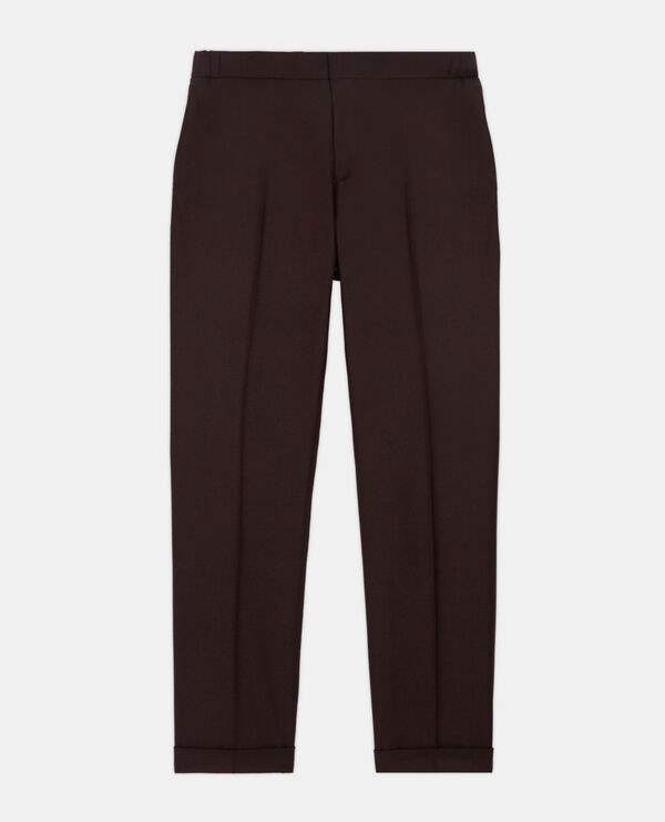 burgundy wool suit pants