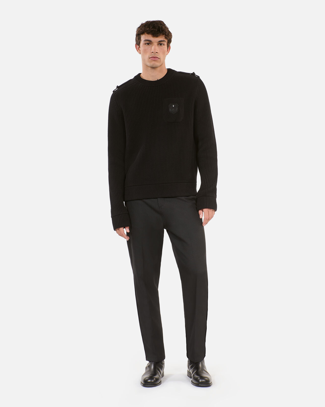 The Kooples MEN BLACK black cotton sweater