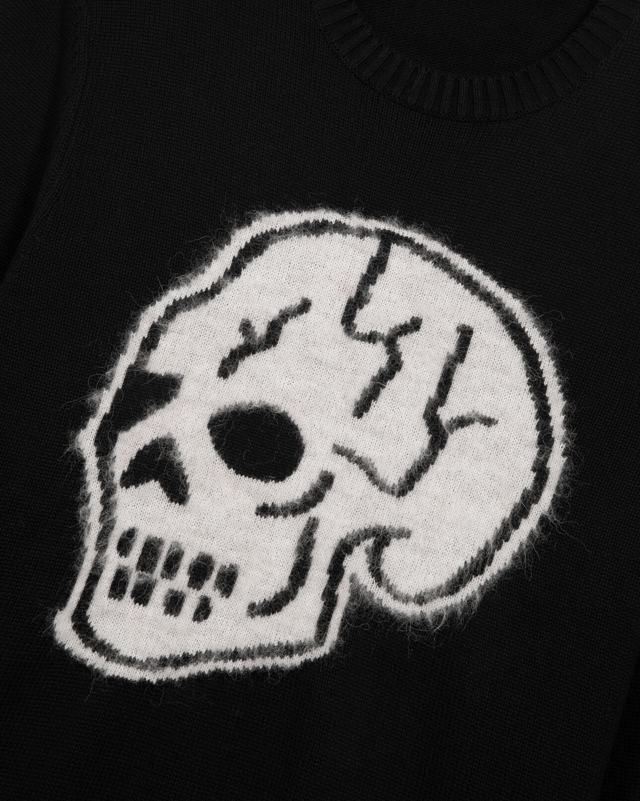 The Kooples HOMME BLACK-ECRU pull en coton noir