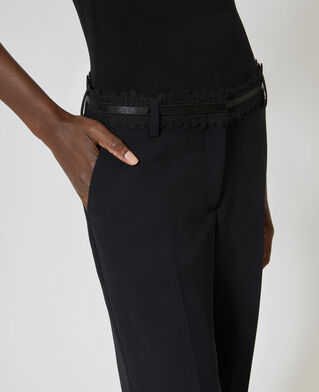 The Kooples F BLACK black wide-leg pants