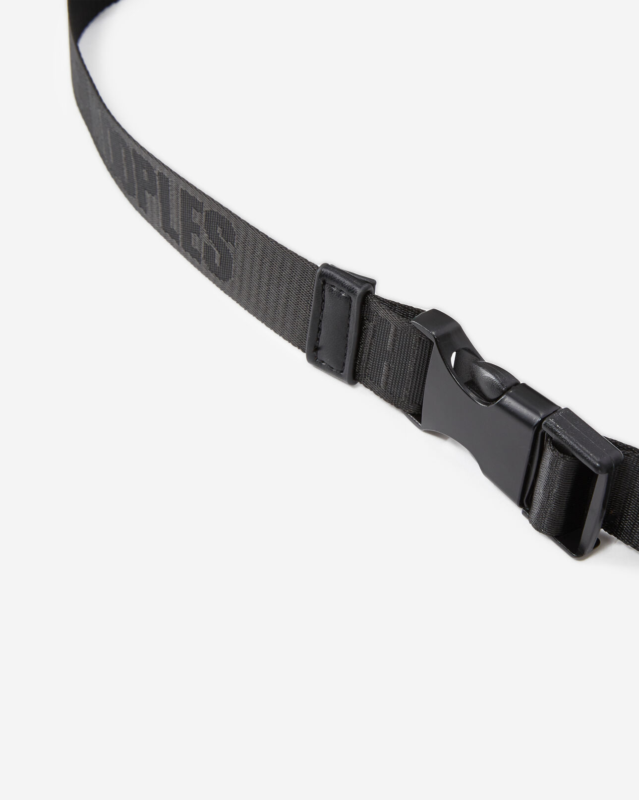 The Kooples WOMEN BLACK black waist bag with tape logo