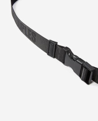 The Kooples WOMEN BLACK black waist bag with tape logo