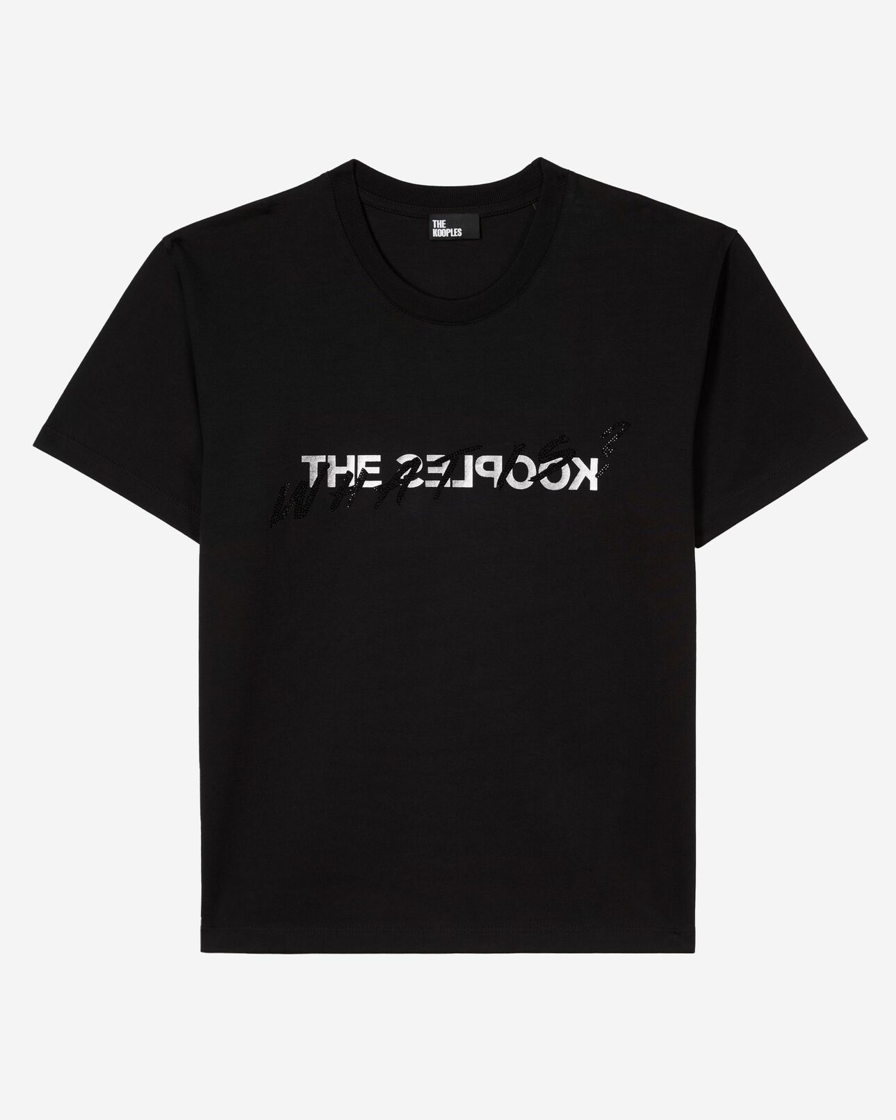The Kooples WOMEN BLACK women's black what is rhinestone t-shirt