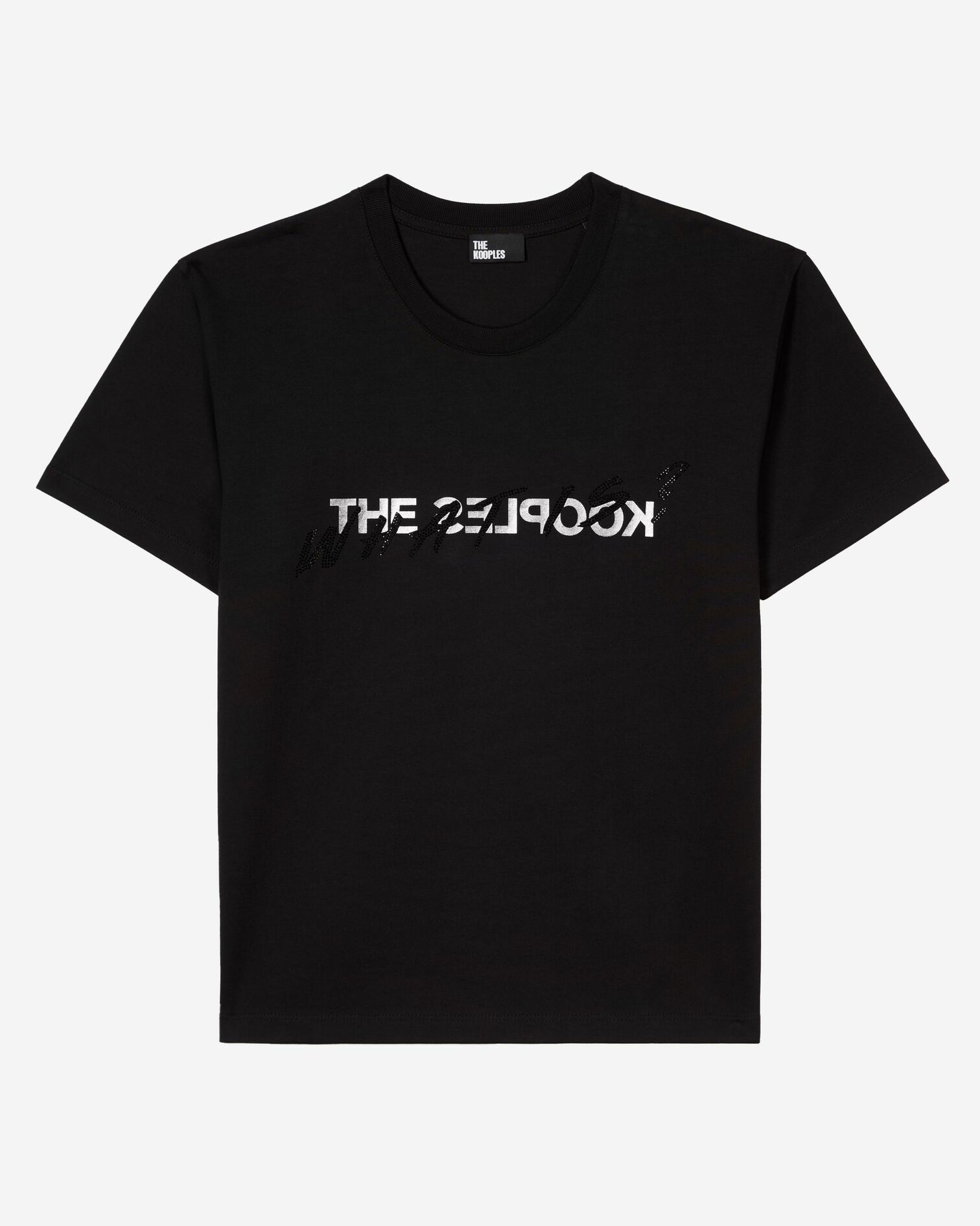 Women's black What is rhinestone t-shirt, BLACK, hi-res image number null