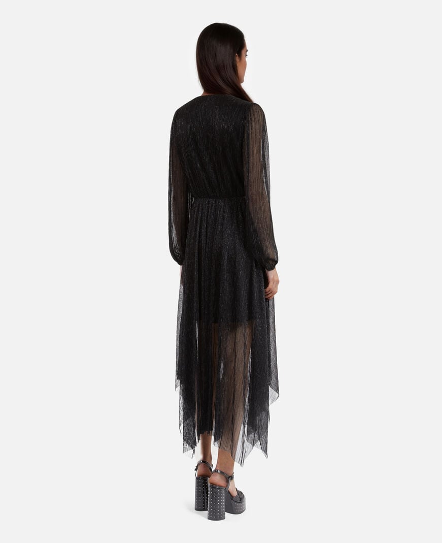 The Kooples FEMME BLACK robe longue plissée noire