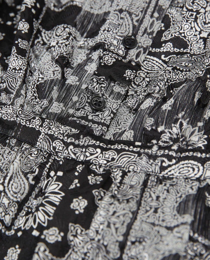 The Kooples WOMEN BLACK short bandana print dress