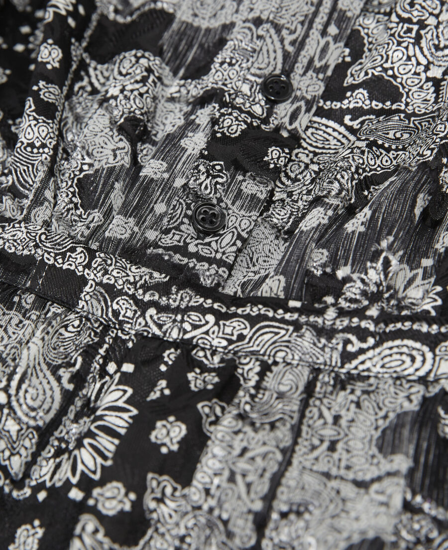 The Kooples FEMME BLACK robe courte  imprim&eacute; bandana