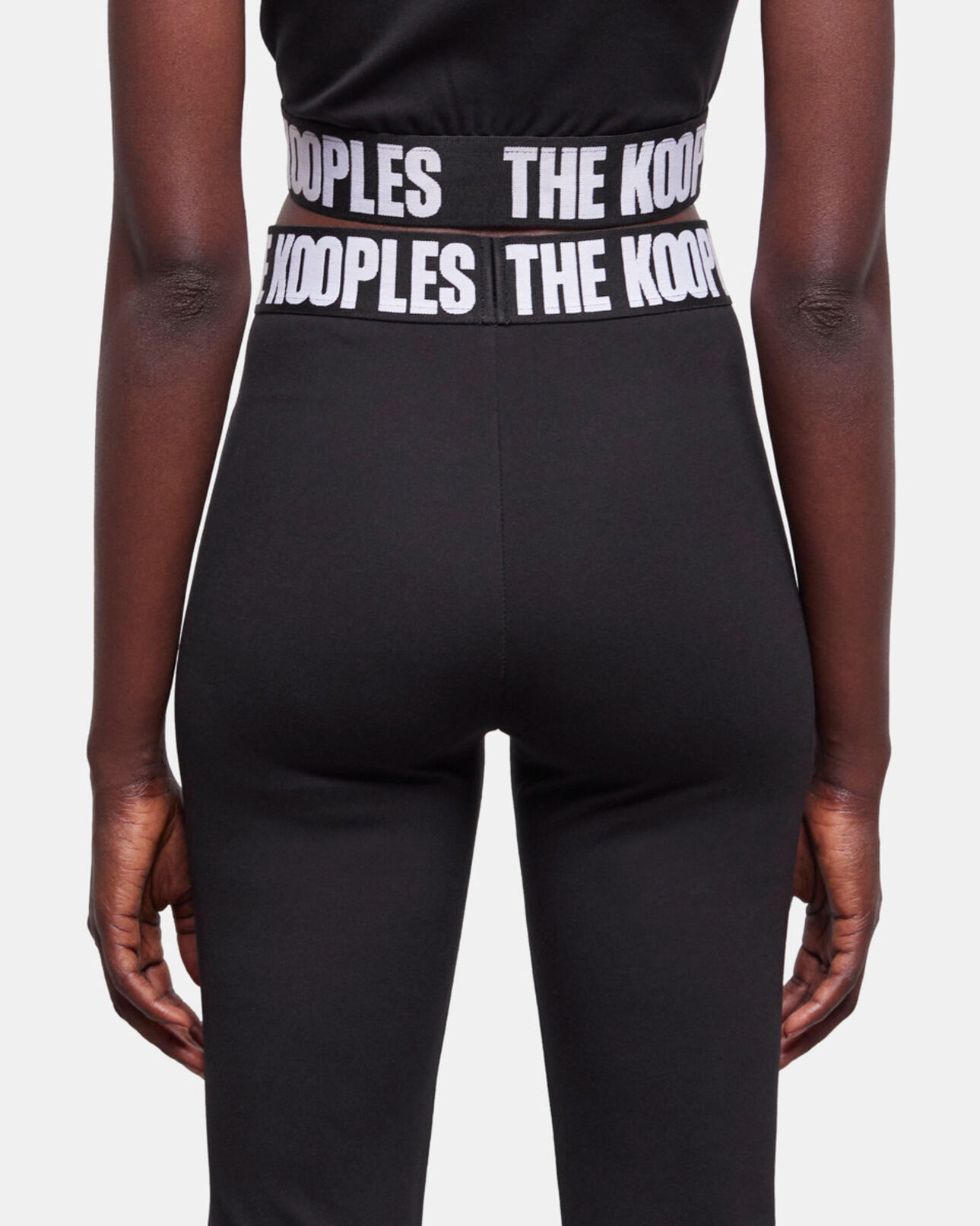 The Kooples WOMEN BLACK black logo flared pants