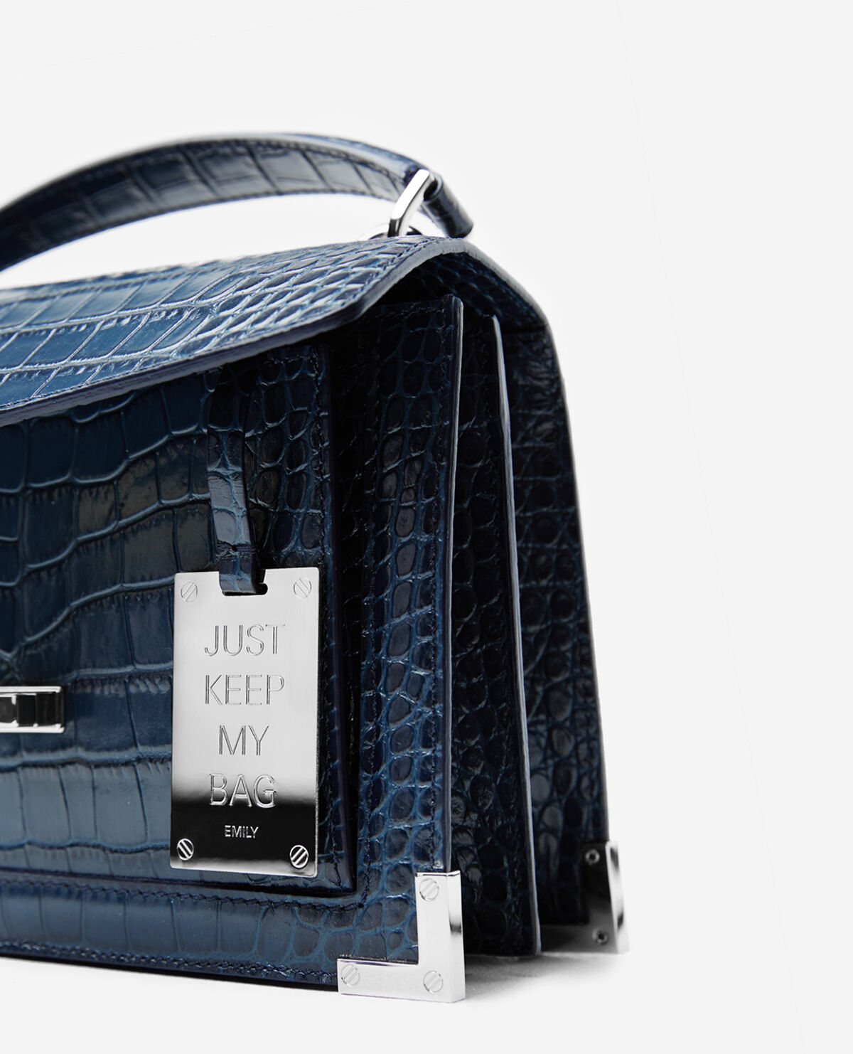 Mini Emily bag in blue mock croc The Kooples US