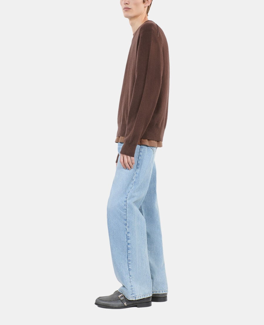 The Kooples HOMME BROWN pull en cachemire marron