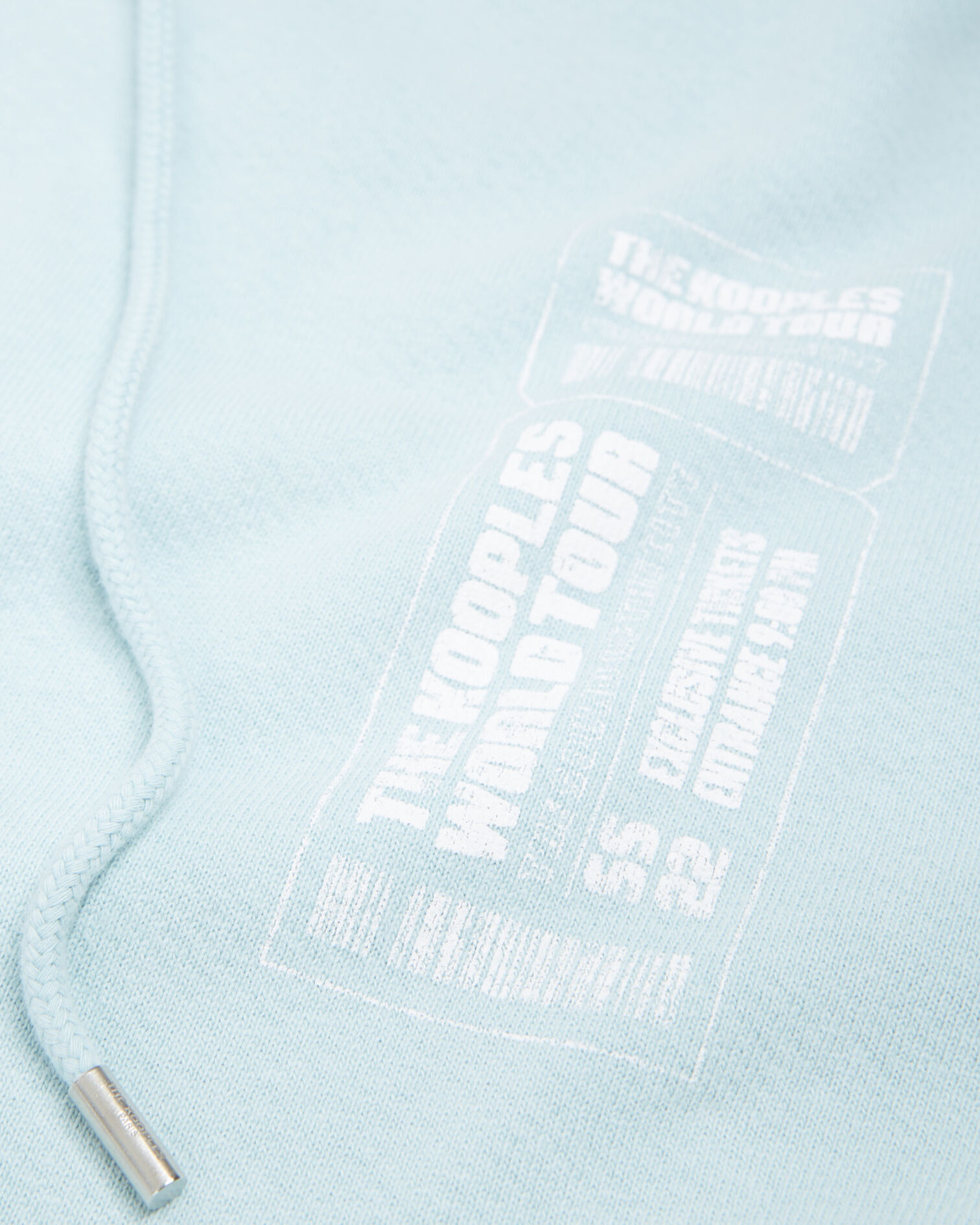 Sky blue hoodie with oversized print, BLUE SKY, hi-res image number null