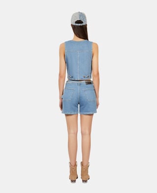 The Kooples F BLUE blue denim waistcoat