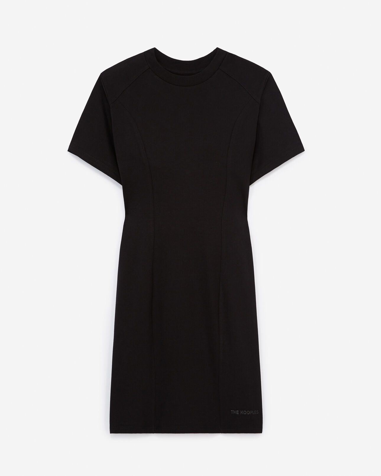The Kooples FEMME BLACK WASHED robe t-shirt coton noir logo gomme