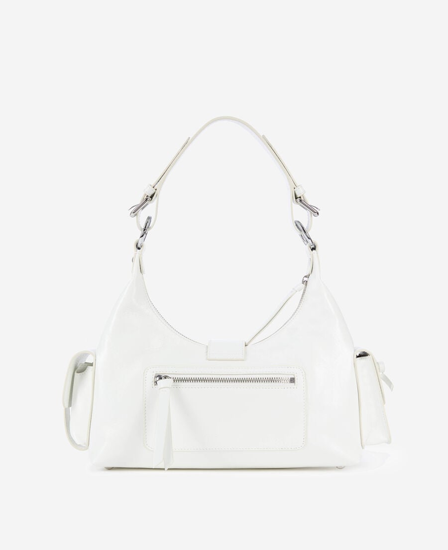 The Kooples F WHITE white vintage treatment leather amelia bag