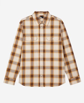 The Kooples MEN BROWN-BEIGE checked shirt
