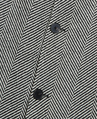 The Kooples HERREN BLACK WHITE wollmantel mit motiven