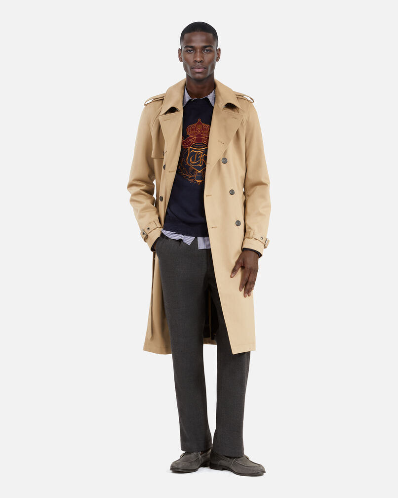The Kooples MEN BEIGE long beige trench coat