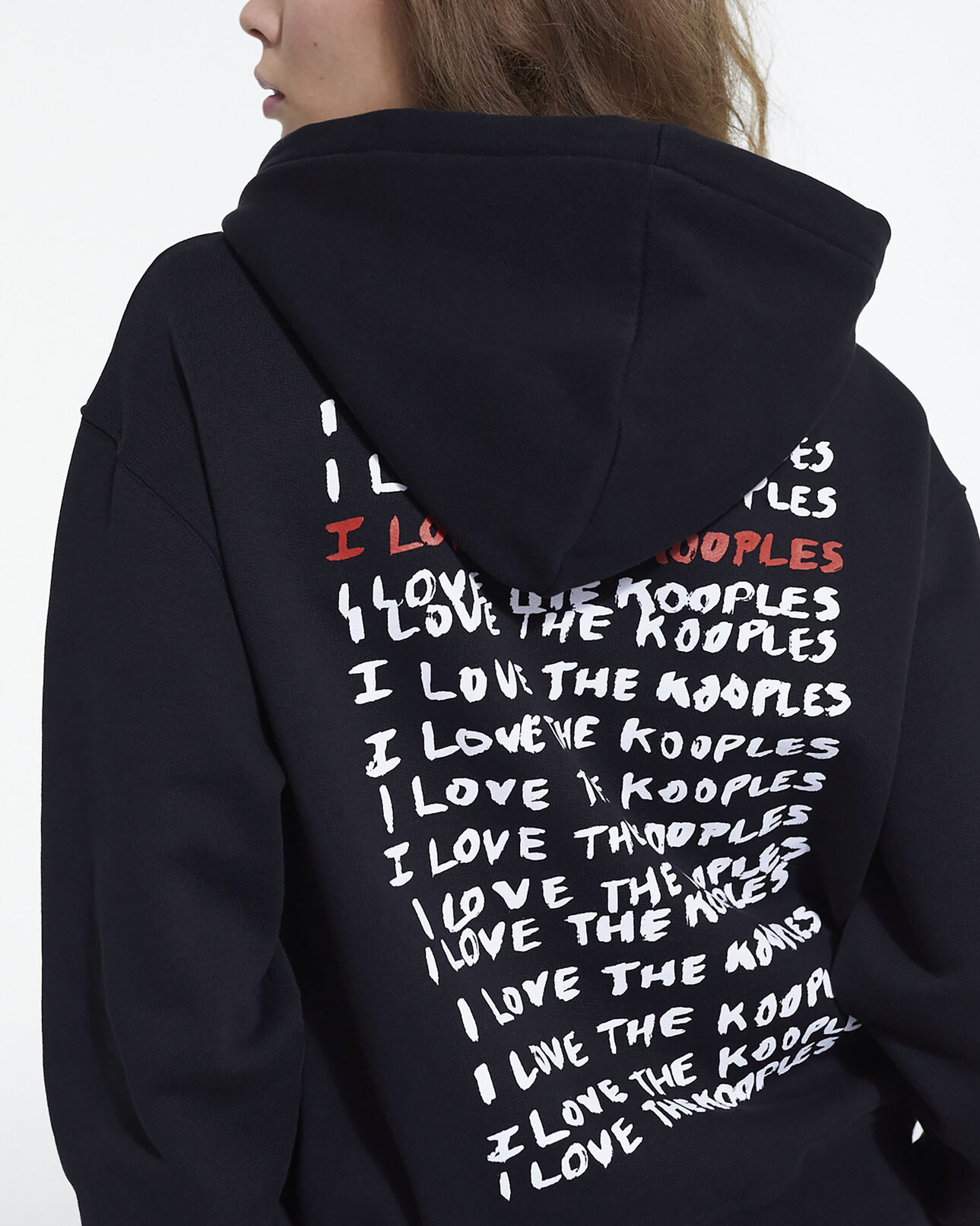 The Kooples WOMEN BLACK i love kooples black sweatshirt