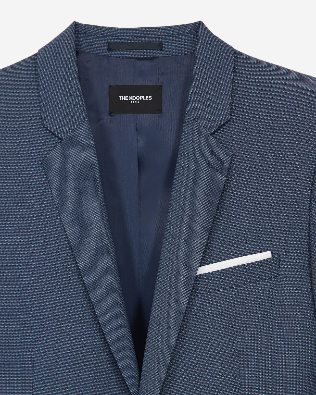The Kooples MEN BLUE SKY light blue wool jacket with motif
