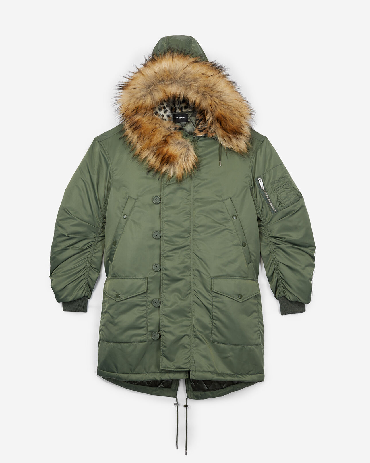 The Kooples MUJER KAKI parka oversize caqui