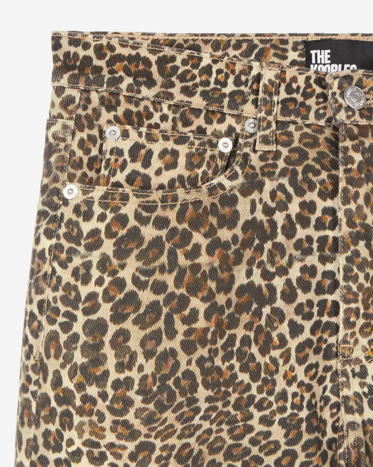 The Kooples FEMME CHOCOLATE jean boyfriend imprimé léopard