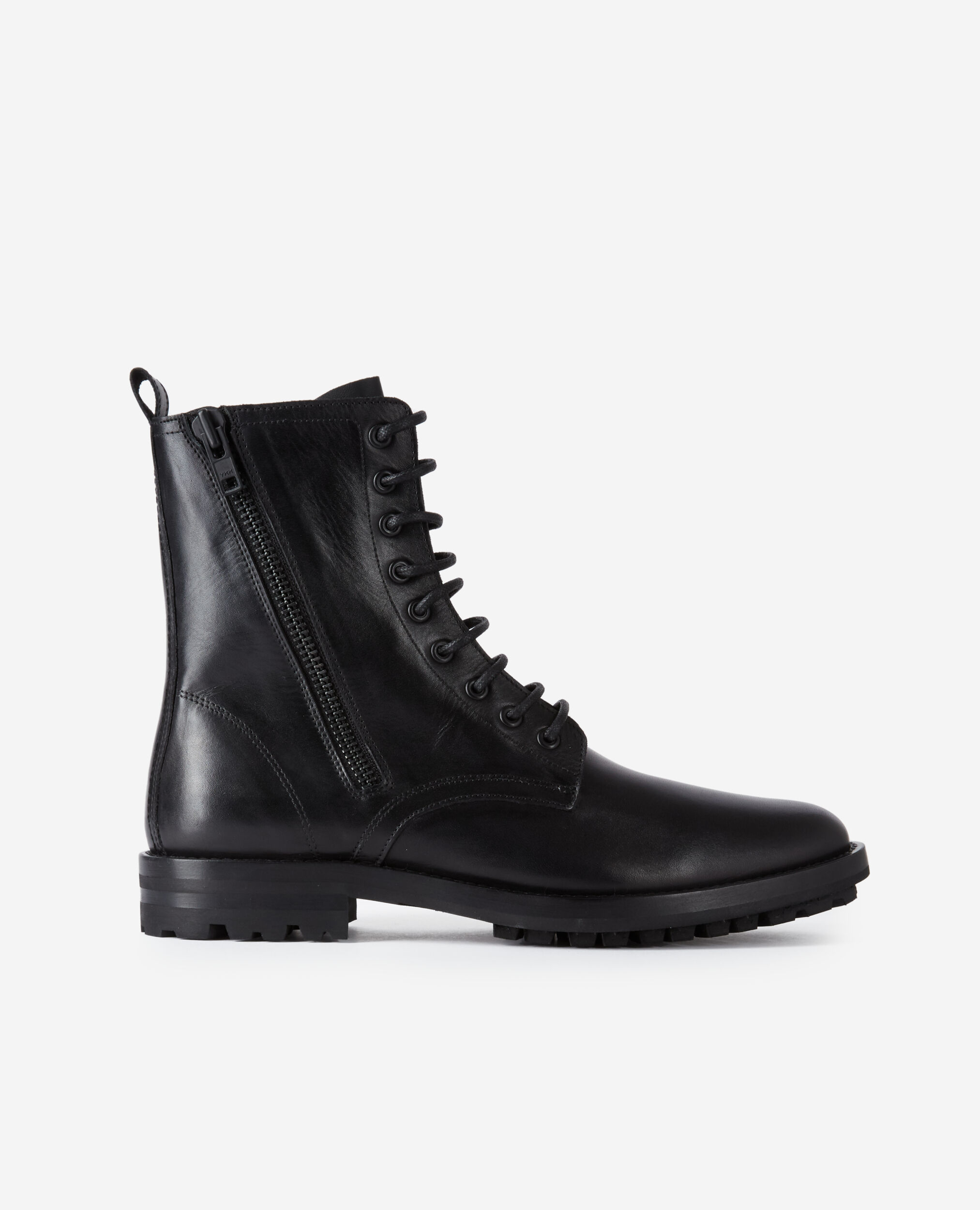 Boots en cuir noires, BLACK, hi-res image number null