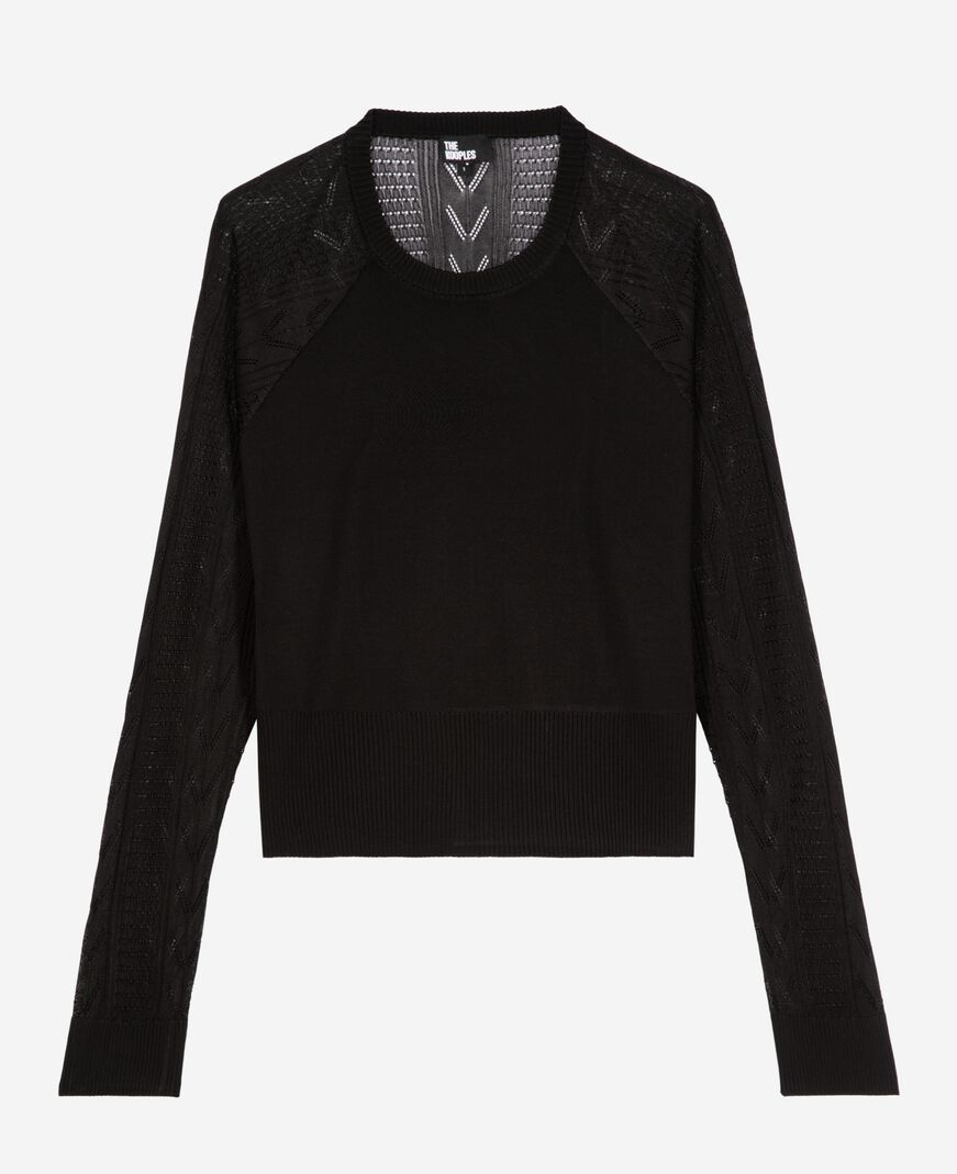 The Kooples DAMEN BLACK schwarzer pullover