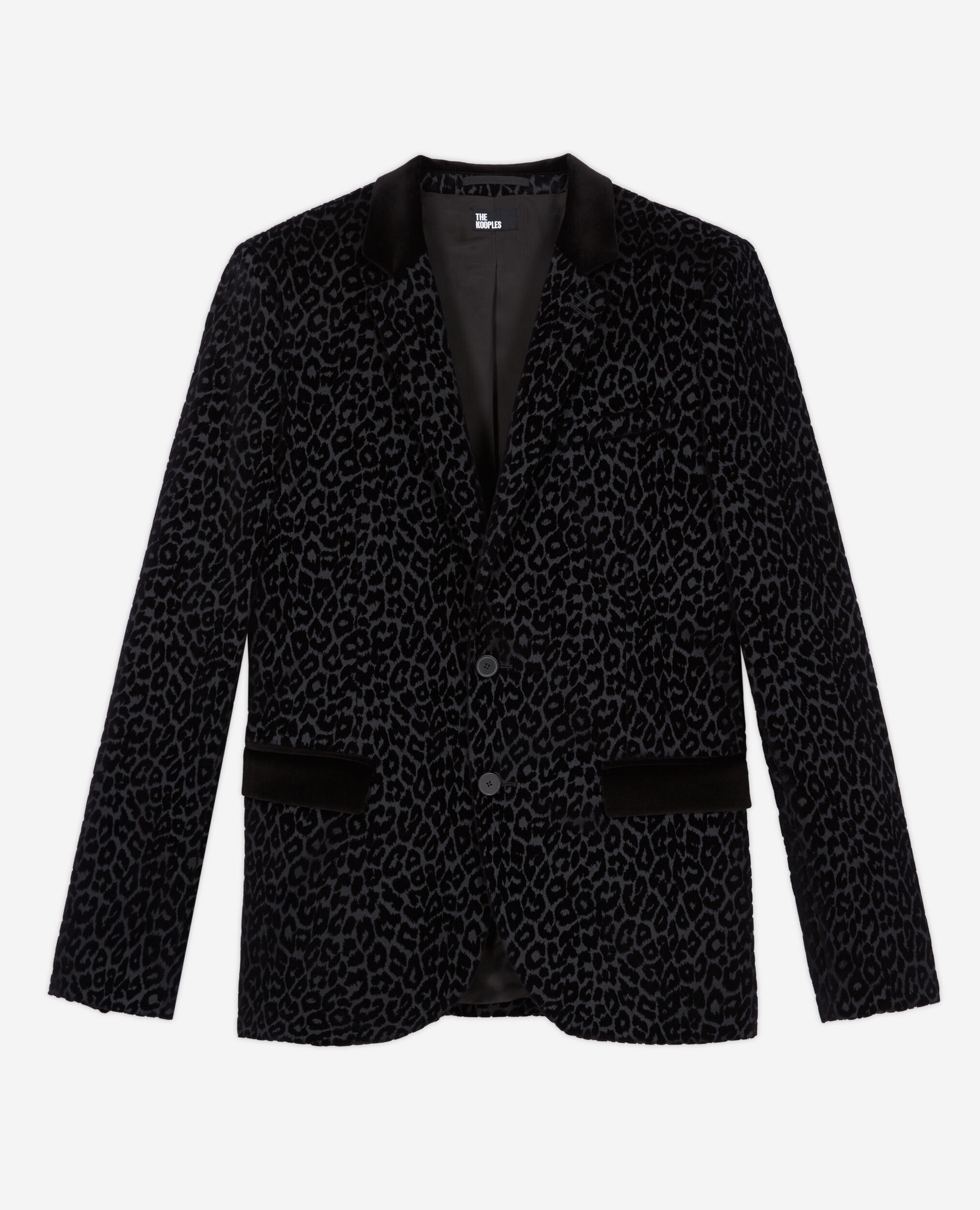 Black leopard print suit vest The Kooples UK