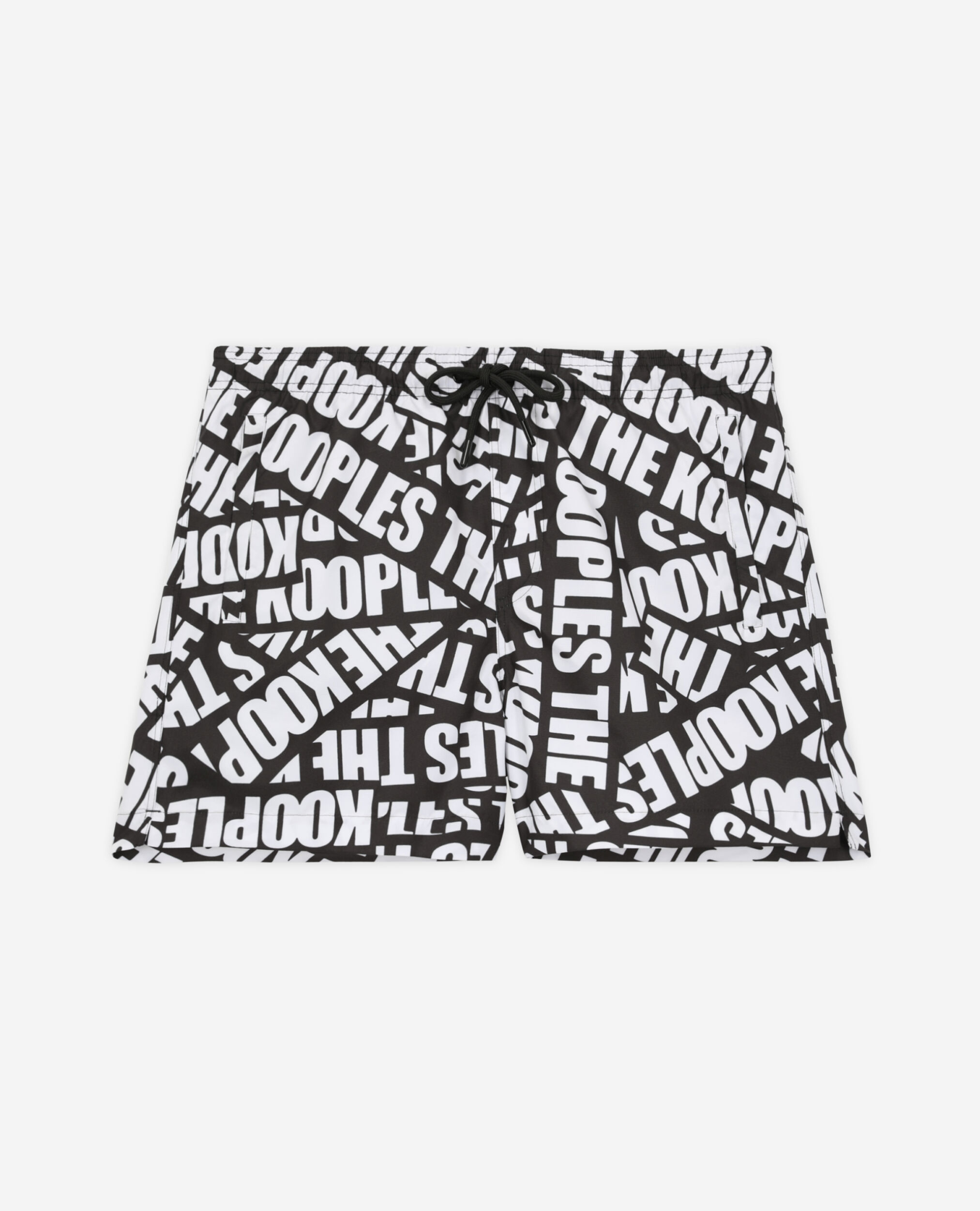 Swim shorts with Tape logo, BLACK, hi-res image number null
