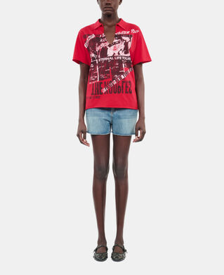 The Kooples DAMEN RUBIS rotes t-shirt &bdquo;eternal life tour&ldquo;