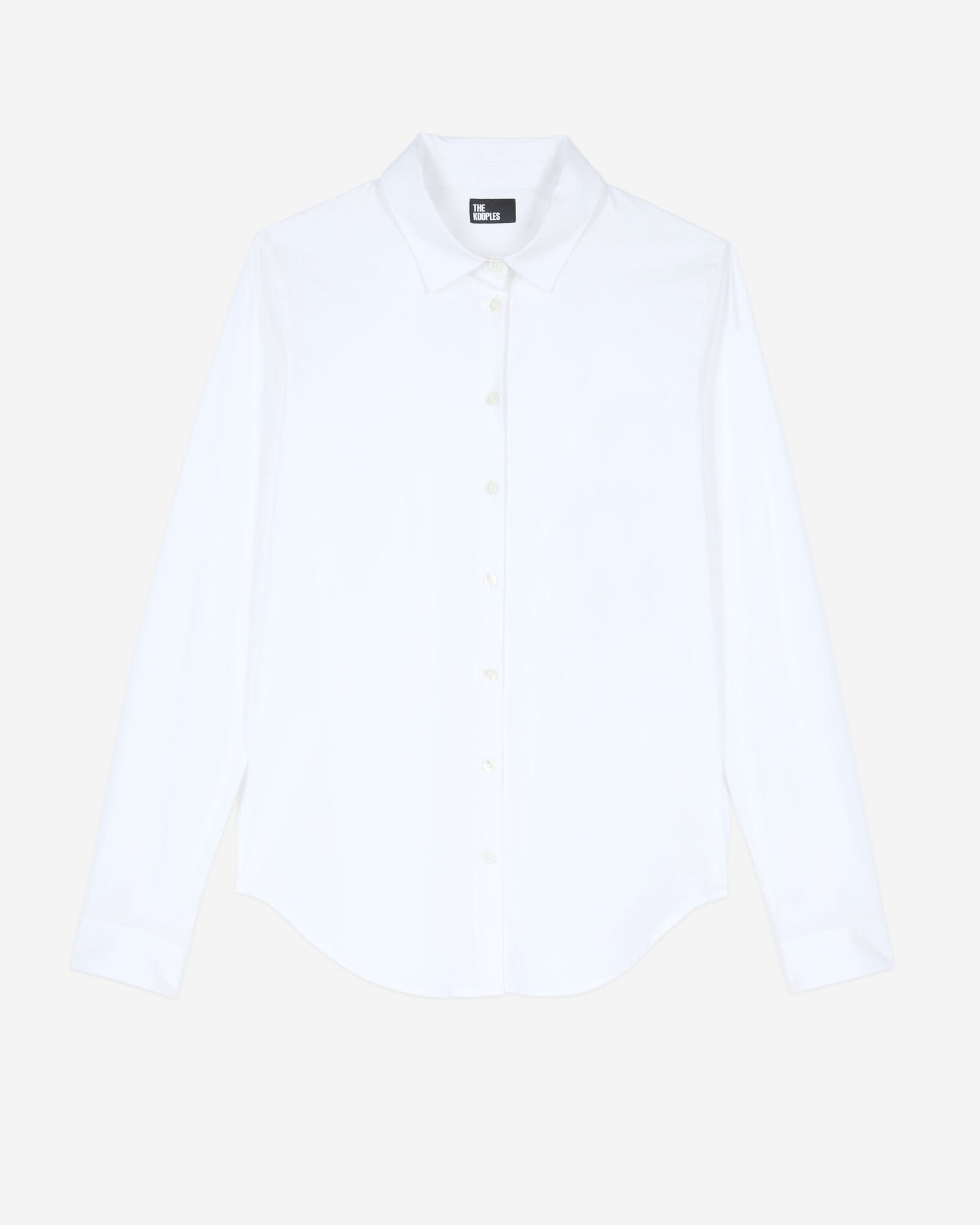 White poplin shirt, WHITE, hi-res image number null