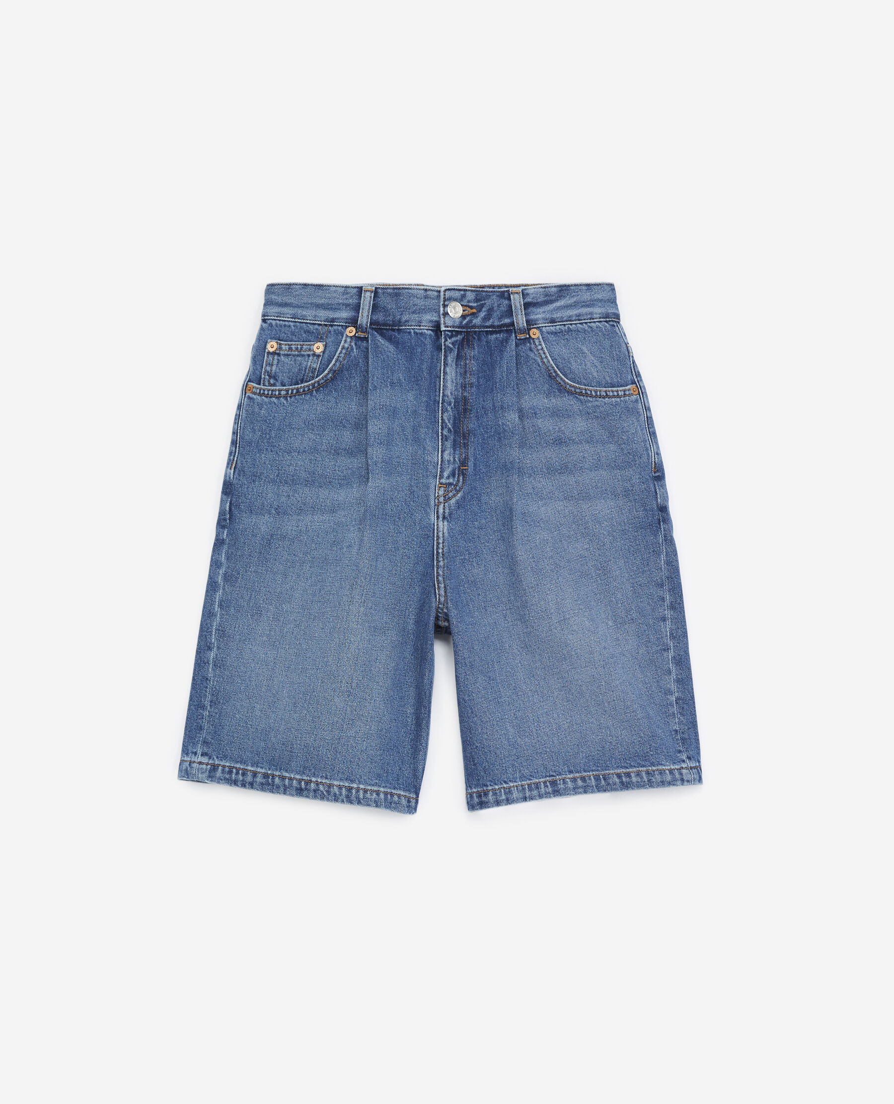 Denim cuffed 2024 shorts