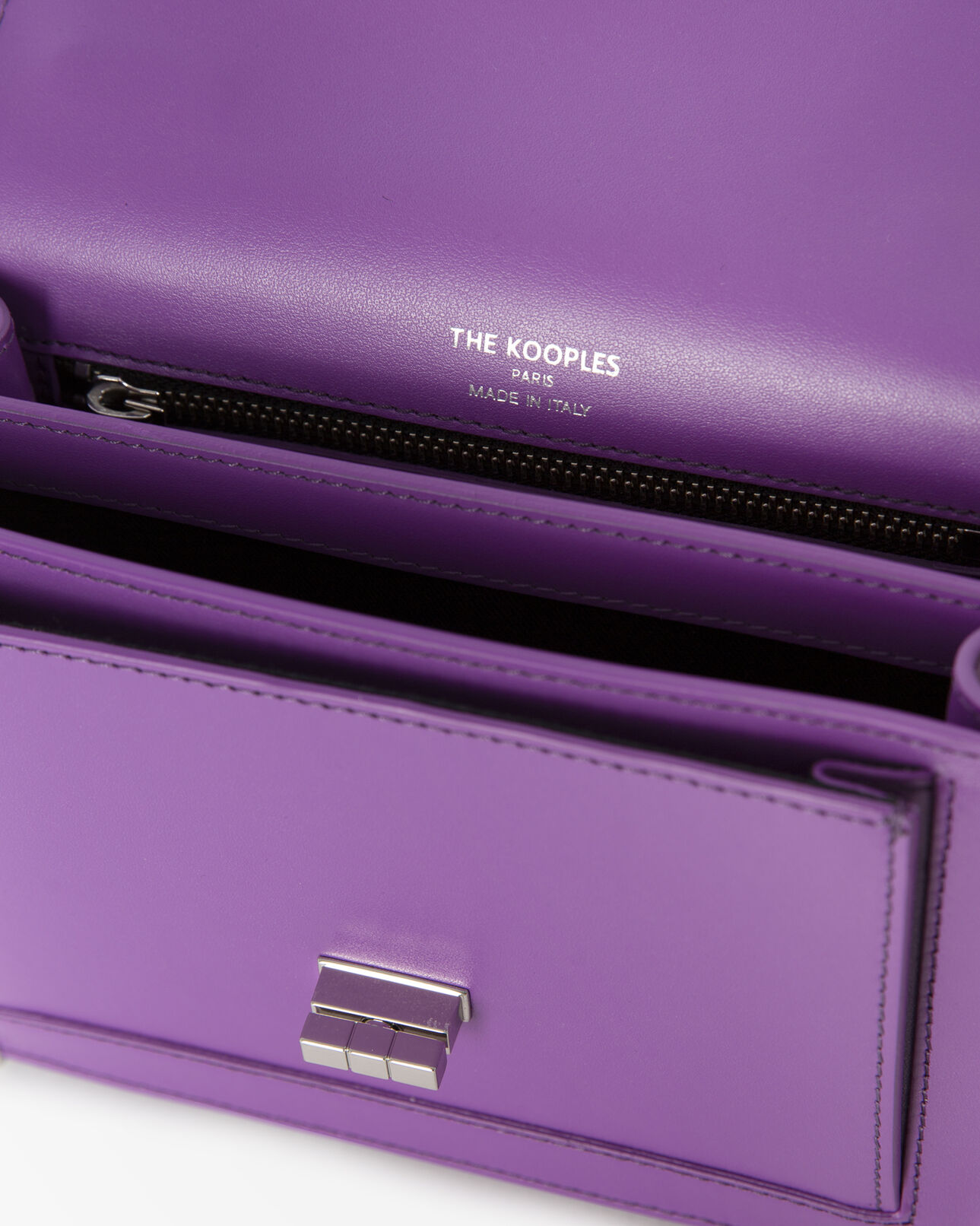 The Kooples FEMME VIOLET sac small emily cuir violet lisse