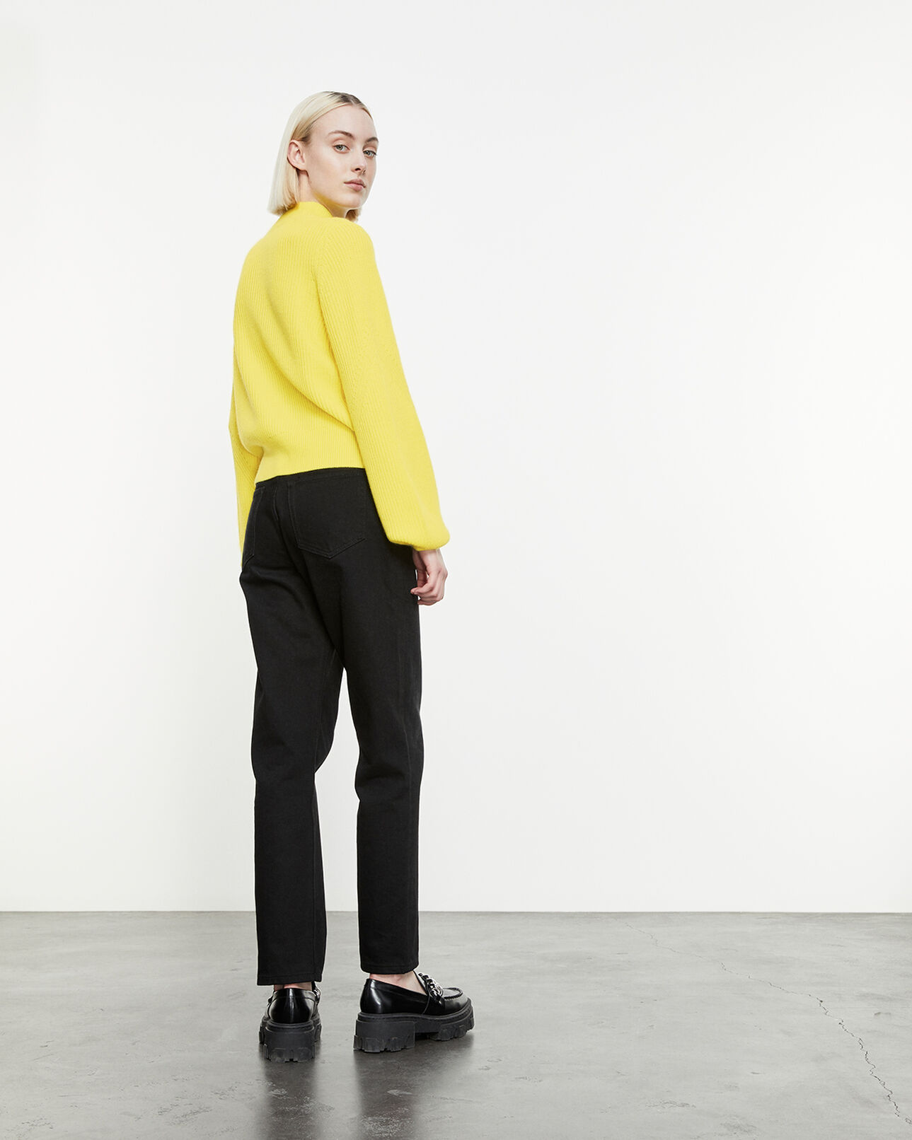 The Kooples FEMME YELLOW pull laine mérinos jaune