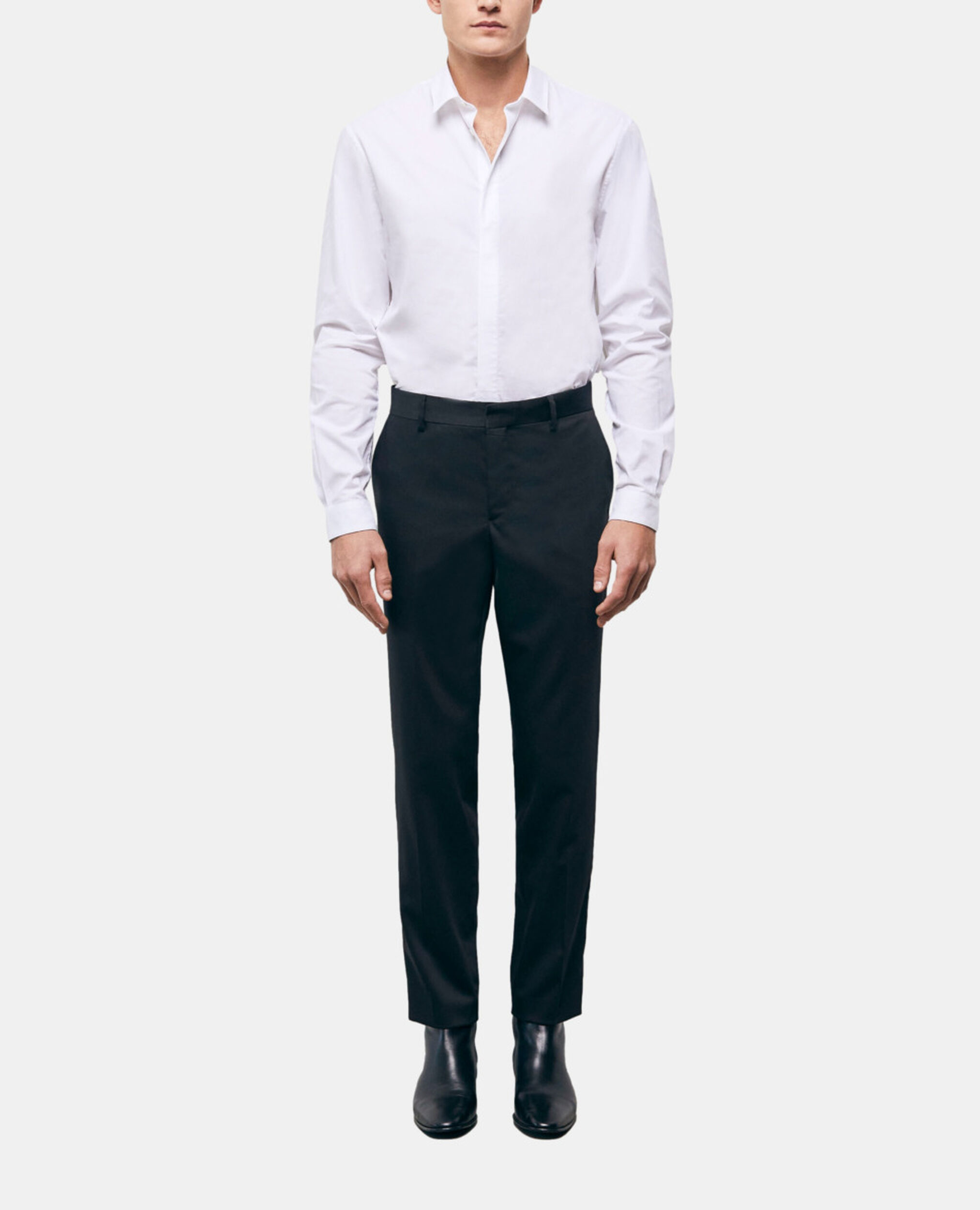 Black wool pants, BLACK, hi-res image number null