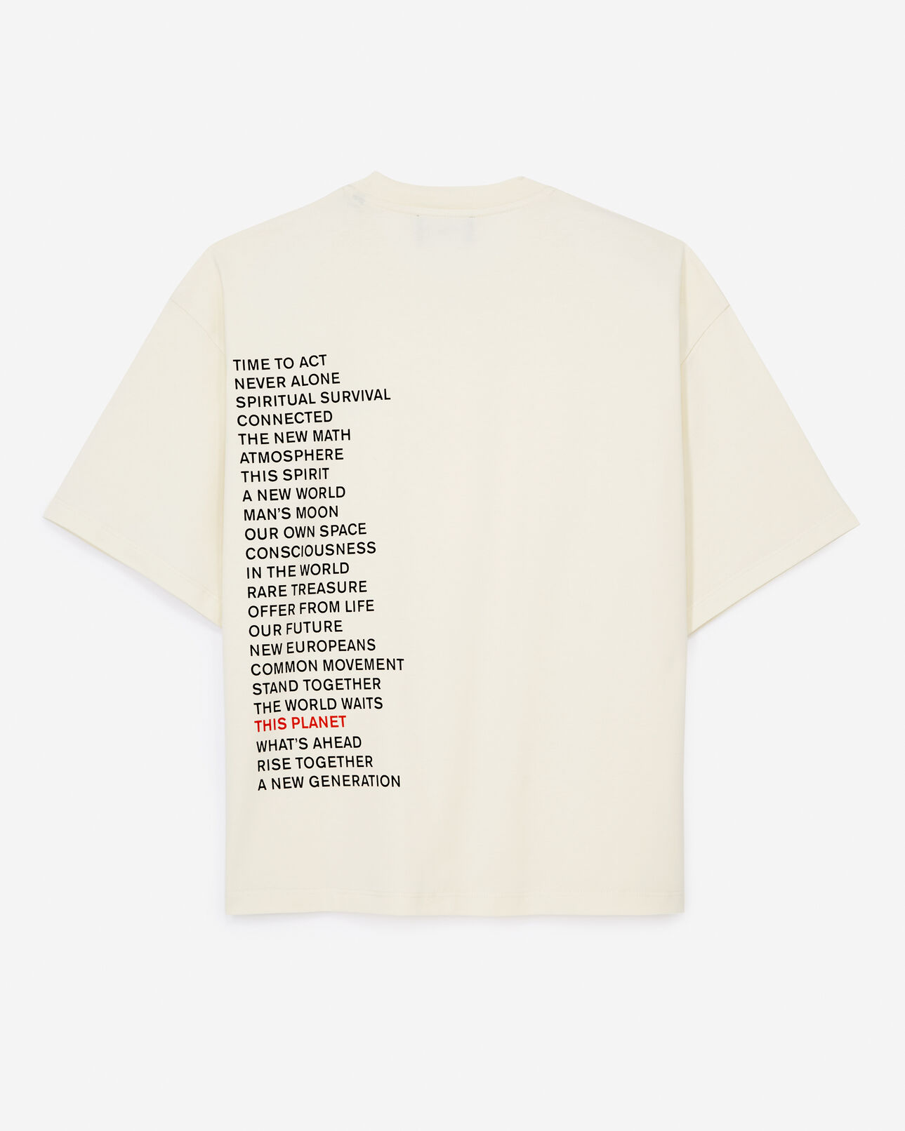The Kooples FEMME ECRU t-shirt écru coton broderie poitrine dos
