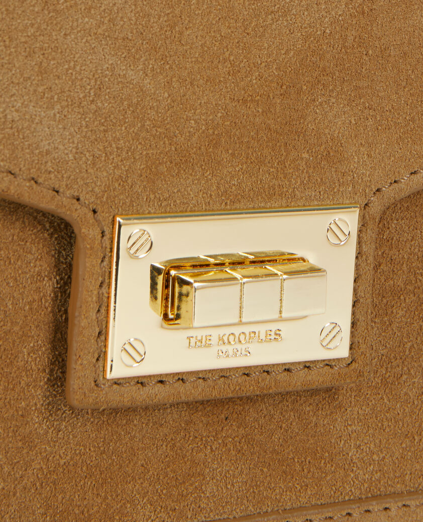 The Kooples FEMME CAMEL / BROWN sac emily small en cuir camel