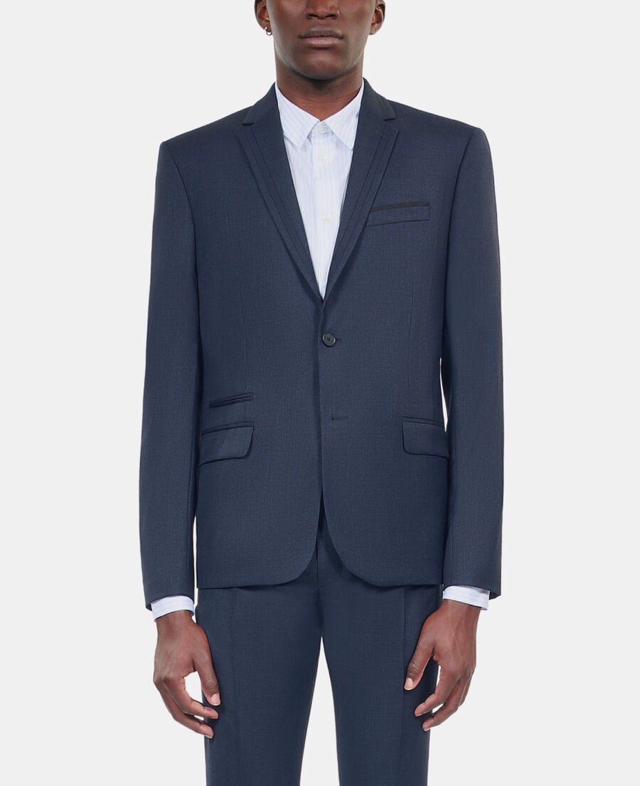 The Kooples H NAVY navy blue wool suit jacket
