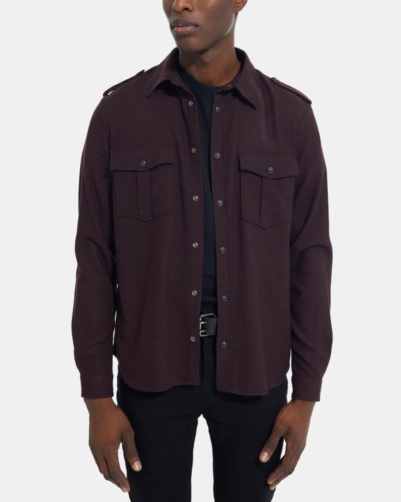The Kooples MEN BURGUNDY red shirt with classic collar
