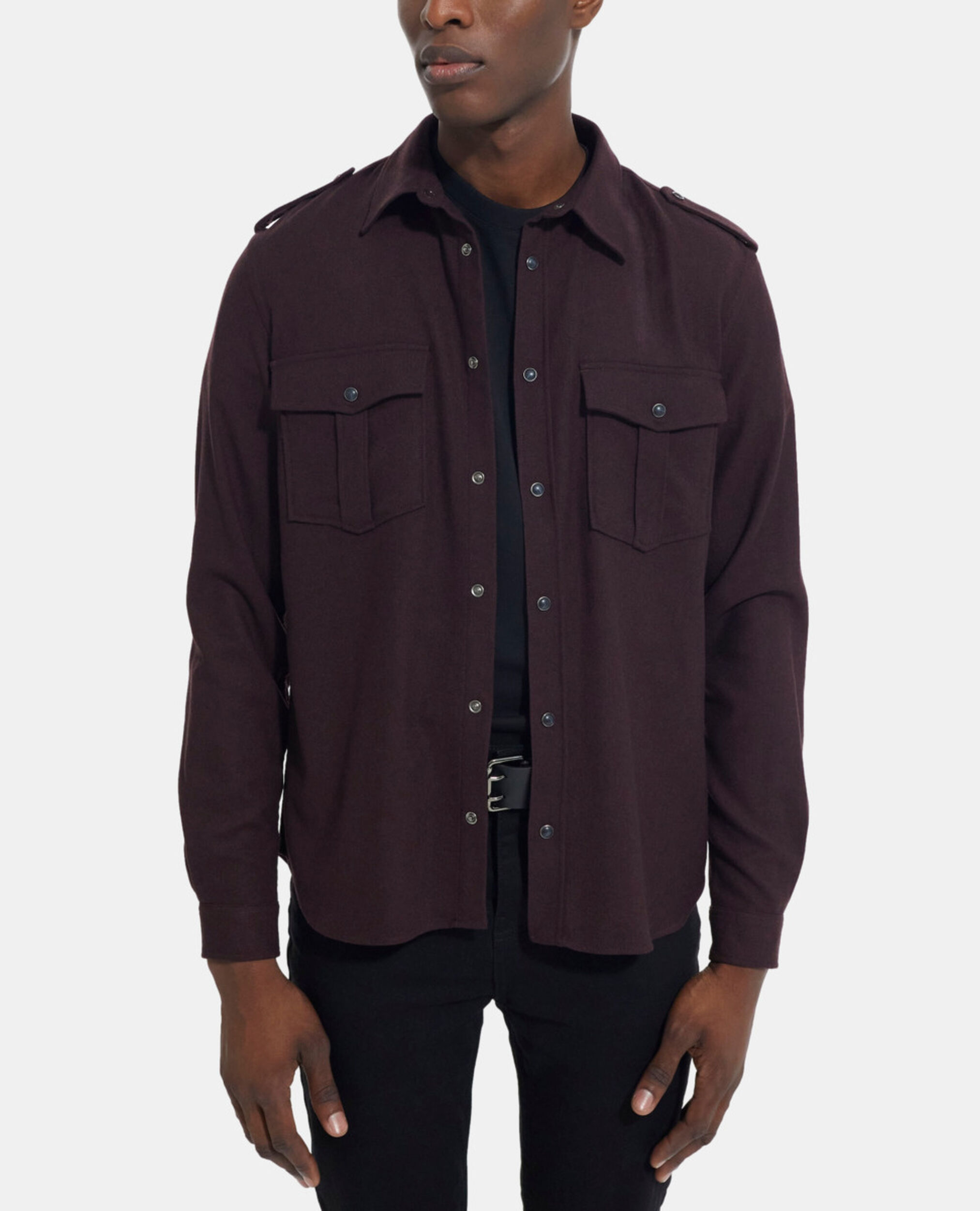 Chemise col classique rouge, BURGUNDY, hi-res image number null