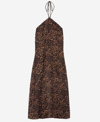 The Kooples FEMME LEOPARD robe longue sans manches imprimé léopard