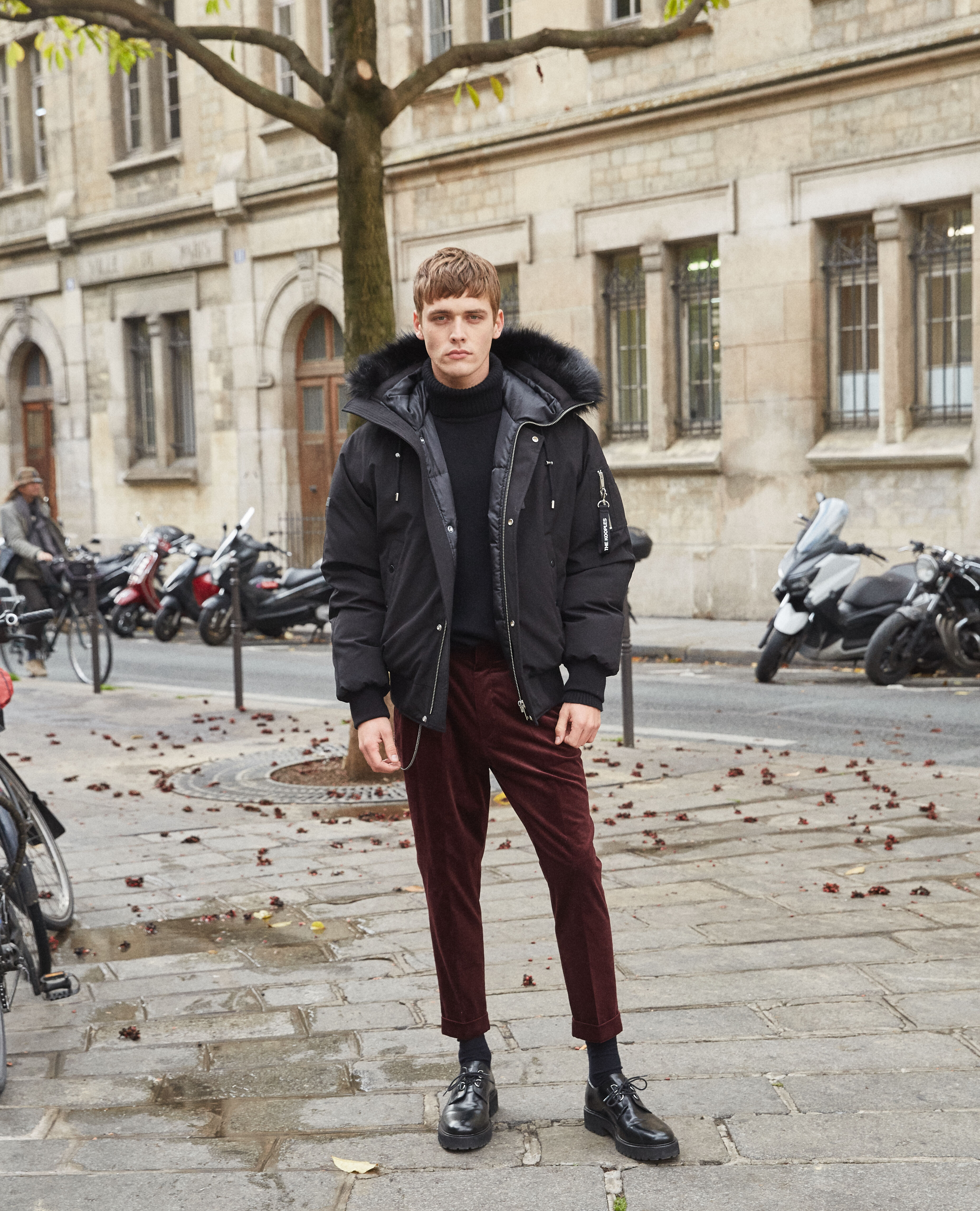 Down coat outfit online