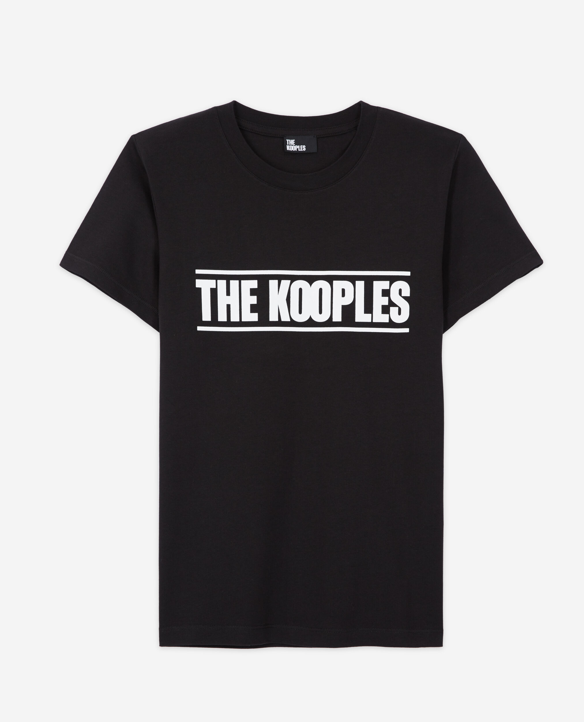 Women's the kooples black logo t-shirt, BLACK, hi-res image number null