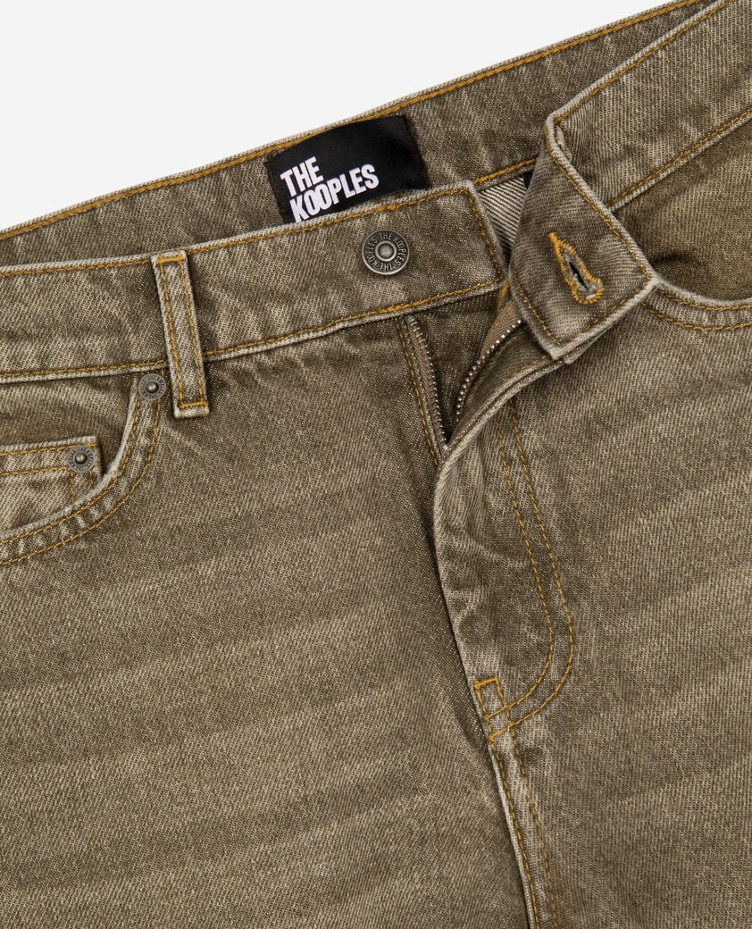 The Kooples DAMEN OLIVE olive slim jeans