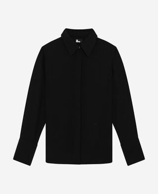 The Kooples FEMME BLACK chemise en satin noire