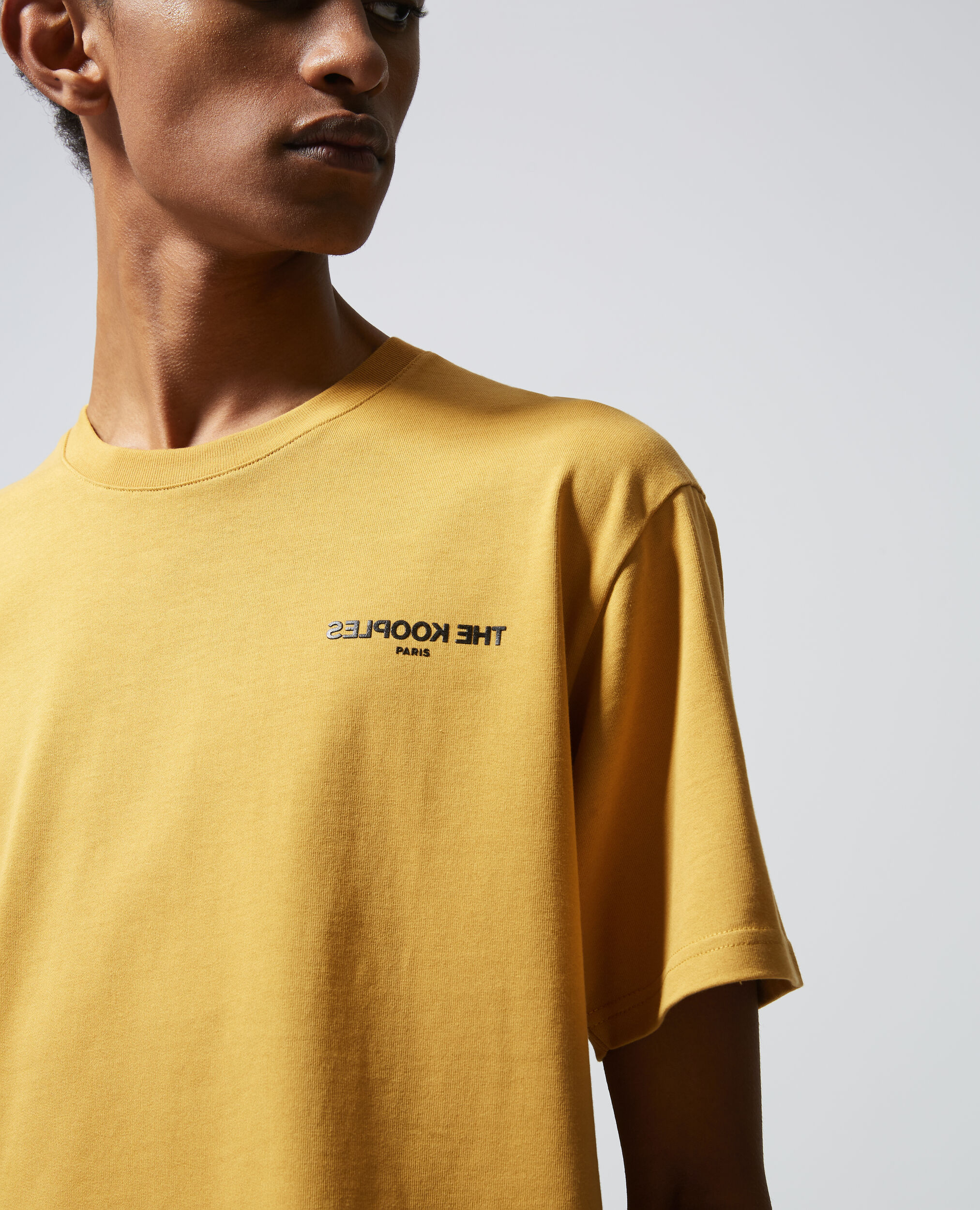 T-shirt coton logo The Kooples moutarde, MUSTARD, hi-res image number null