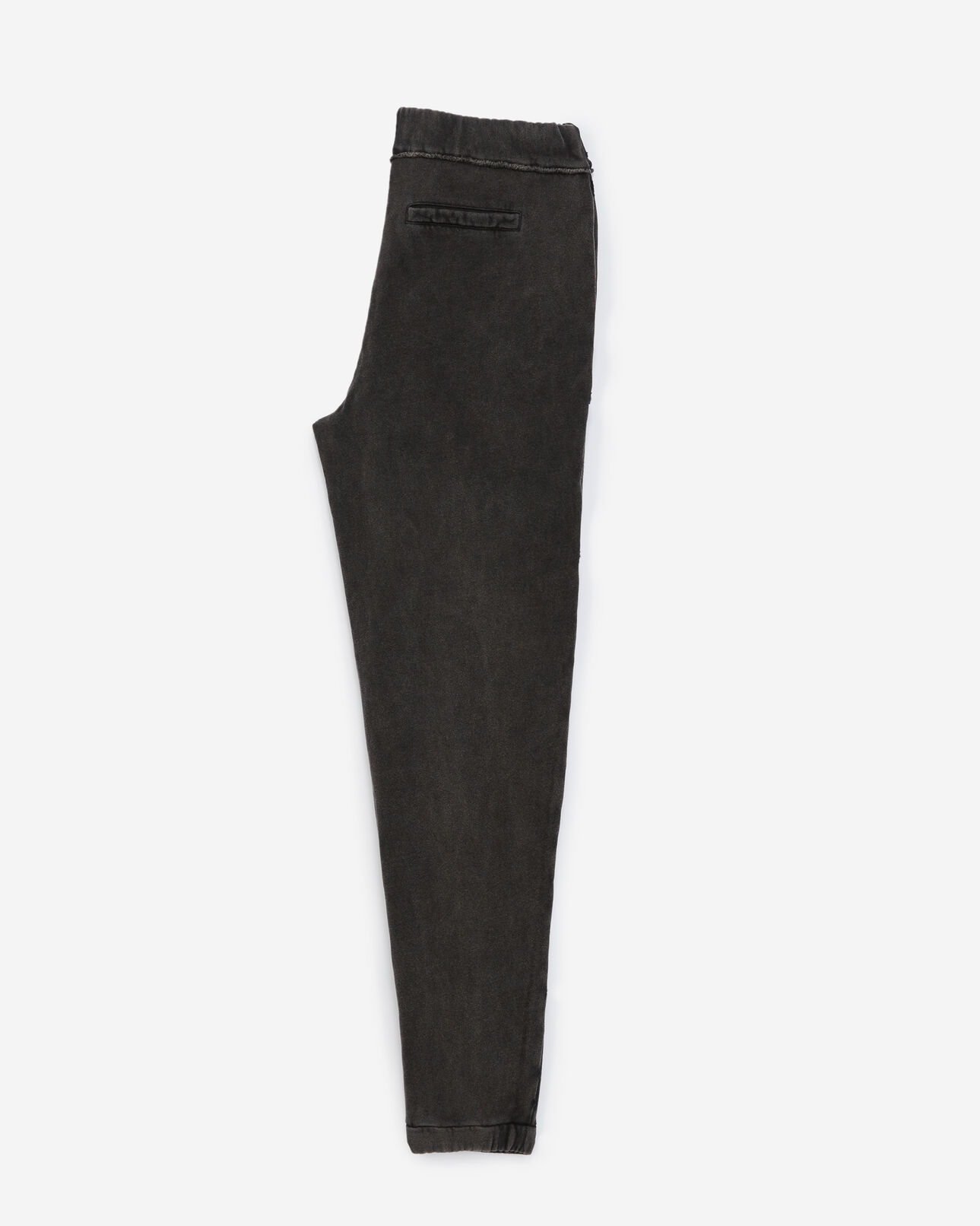 The Kooples FEMME BLACK WASHED jogging noir délavé à taille élastique
